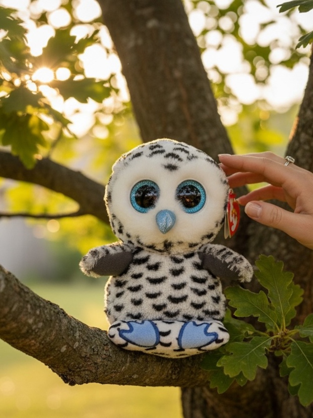 Ty Beanie Boos Peek-A-Boo Owl phone and tablet holder